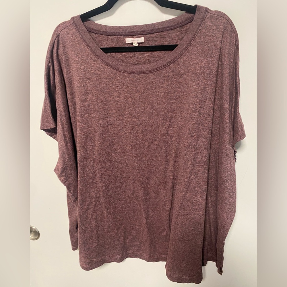 Maurices Heathered Dark Mauve Tee 4X